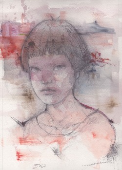 spoonlittleboy:  five( watercolor, graphite on paper )