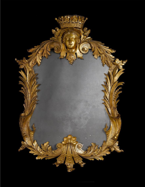 we-need-more-shirtless-scenes: Wall mirror, c. early 1700s.