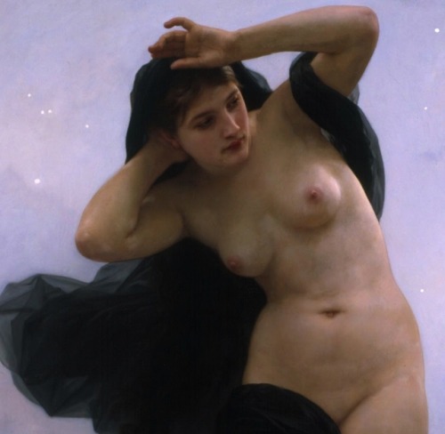 Details #1: La Nuit (The Night), 1883, by William-Adolphe Bouguereau.