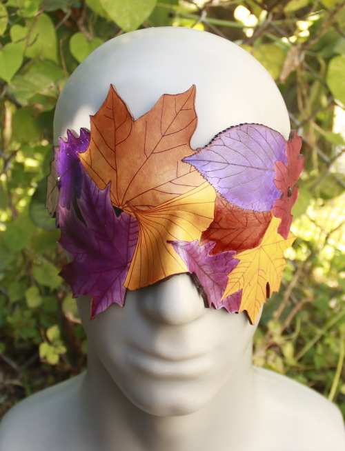 Someone Ordered A Custom Version Of My "Fallen Leaves" Mask, Modified To Be A Blindfold. Also A Color