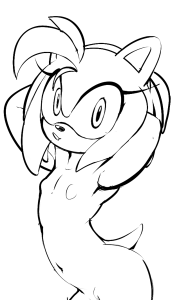 slypons:Amy Rose sorta naked ;9