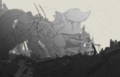 ncmares:   Apple-tank(?) Mech might be a better word. Light mech influences! Whatever she is, she’s not too good at Operation: Sneaky Sneak. Largely inspired by SAT_V12′s work.  