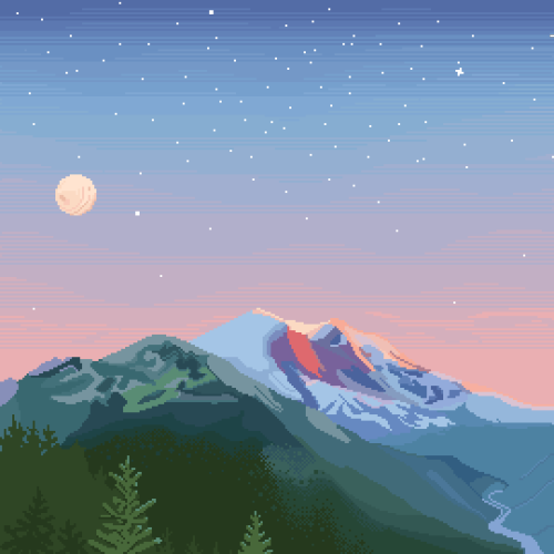 8pxl: Will I draw a mountain other than Mt Rainier? The world may never know. Check out my: patreon 