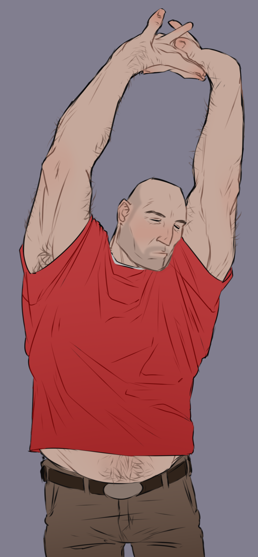 Originally I Wanted To Draw Just A Tummy Peeking Out From Under The T-shirt, But I Got Carried Away..
