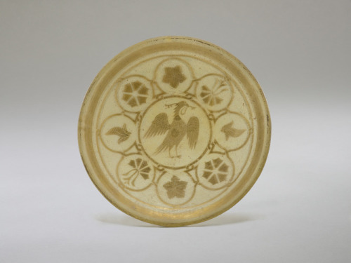 slam-islamic: Bowl with Design of Eagle and Vegetal Motifs, Iranian, 1970, Saint Louis Art Museum: I