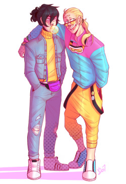 artzawa:my piece for an art telephone that unfortunately kinda fell apart. the theme was ‘clothing’, specifically 80s for my group!