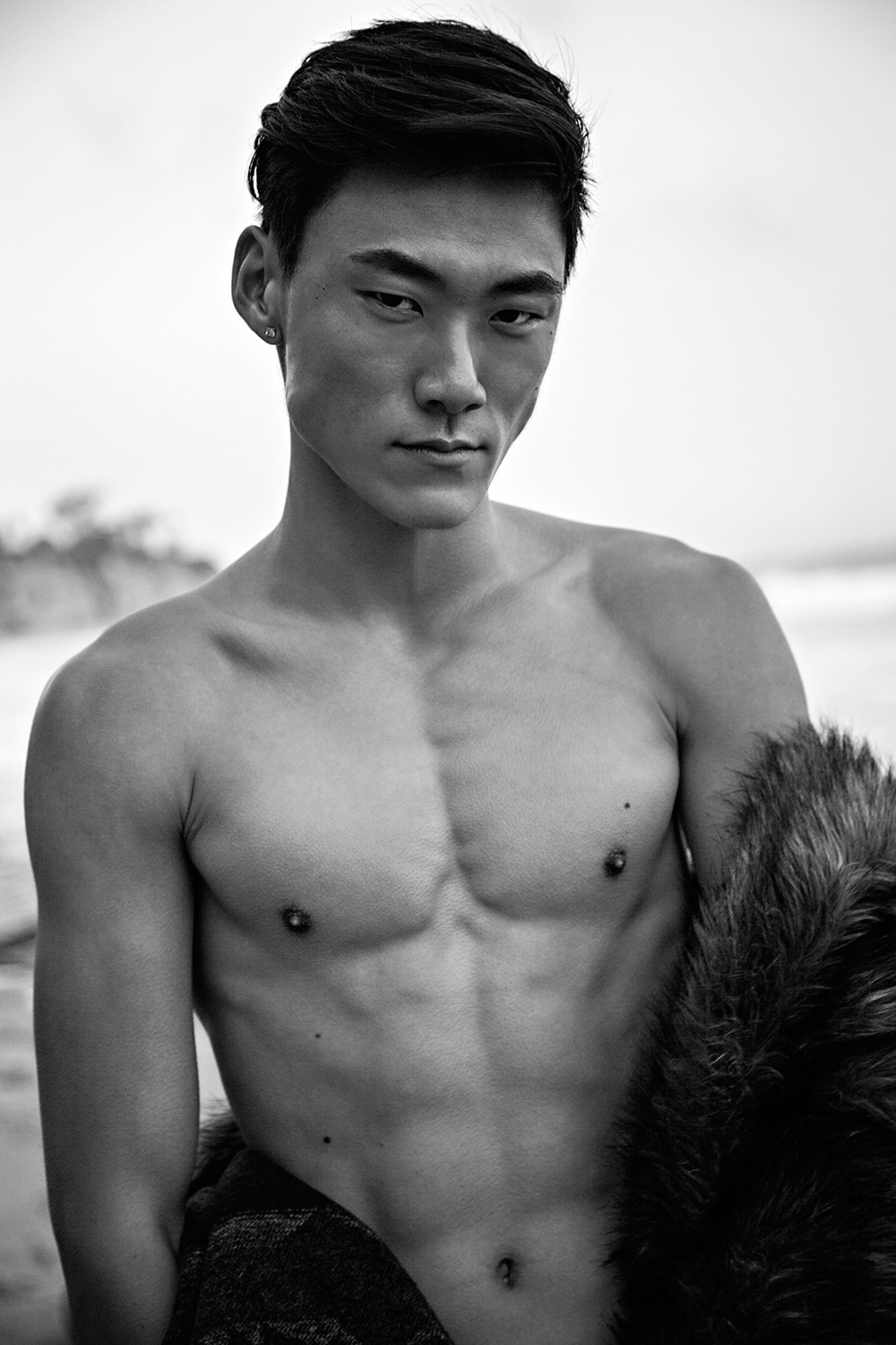 Clarence Chow, with ANTI Management in New York. From a 2017 session on a beach near