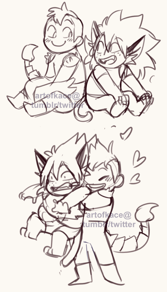 artofkace:and here’s some other misc old sketches! Scortra babies, high expectations,