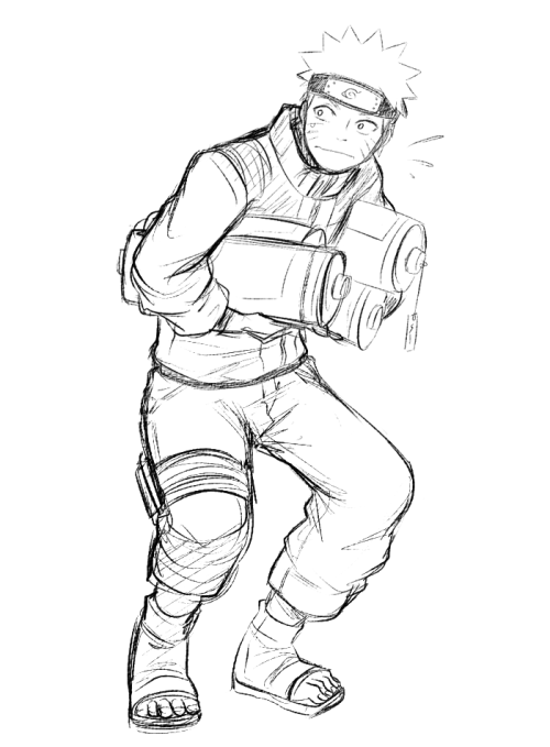I haven’t drawn Naruto in a while so I sketched a bit of him.