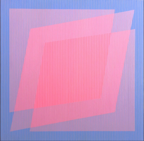 spacecamp1:Julian Stanczak, Descant, Acrylic on canvas,1970