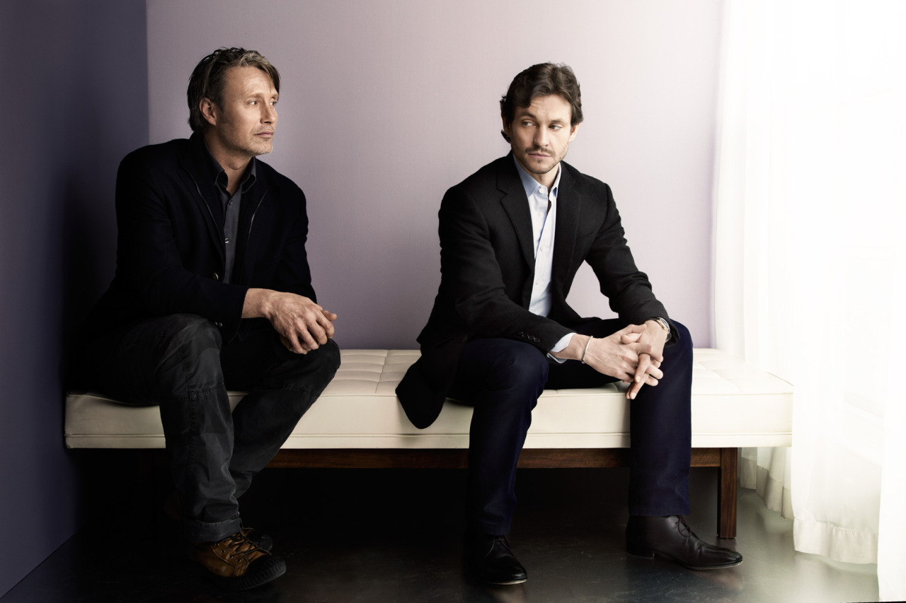 stardustandmelancholy:
“Mads Mikkelsen and Hugh Dancy photographed by Maarten De Boer
”