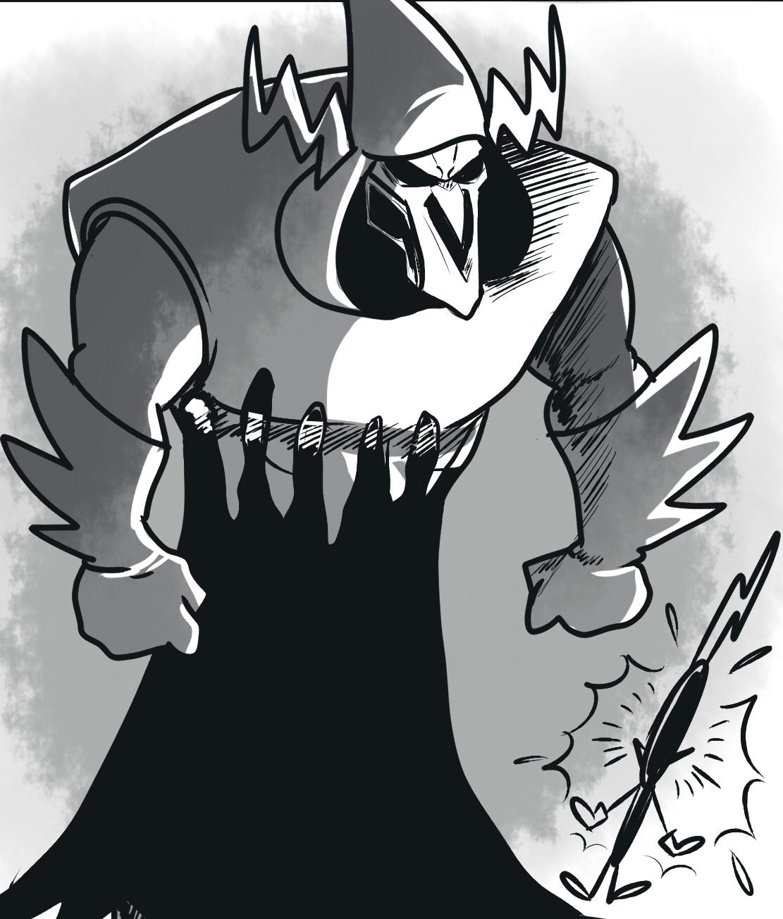 grimphantom2:  madbunsart:  Despite not playing the game yet, I really love Reaper