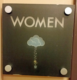 tastefullyoffensive:  The bathroom signs at Stormcloud Brewing Co. in Frankfort, MI. [x]