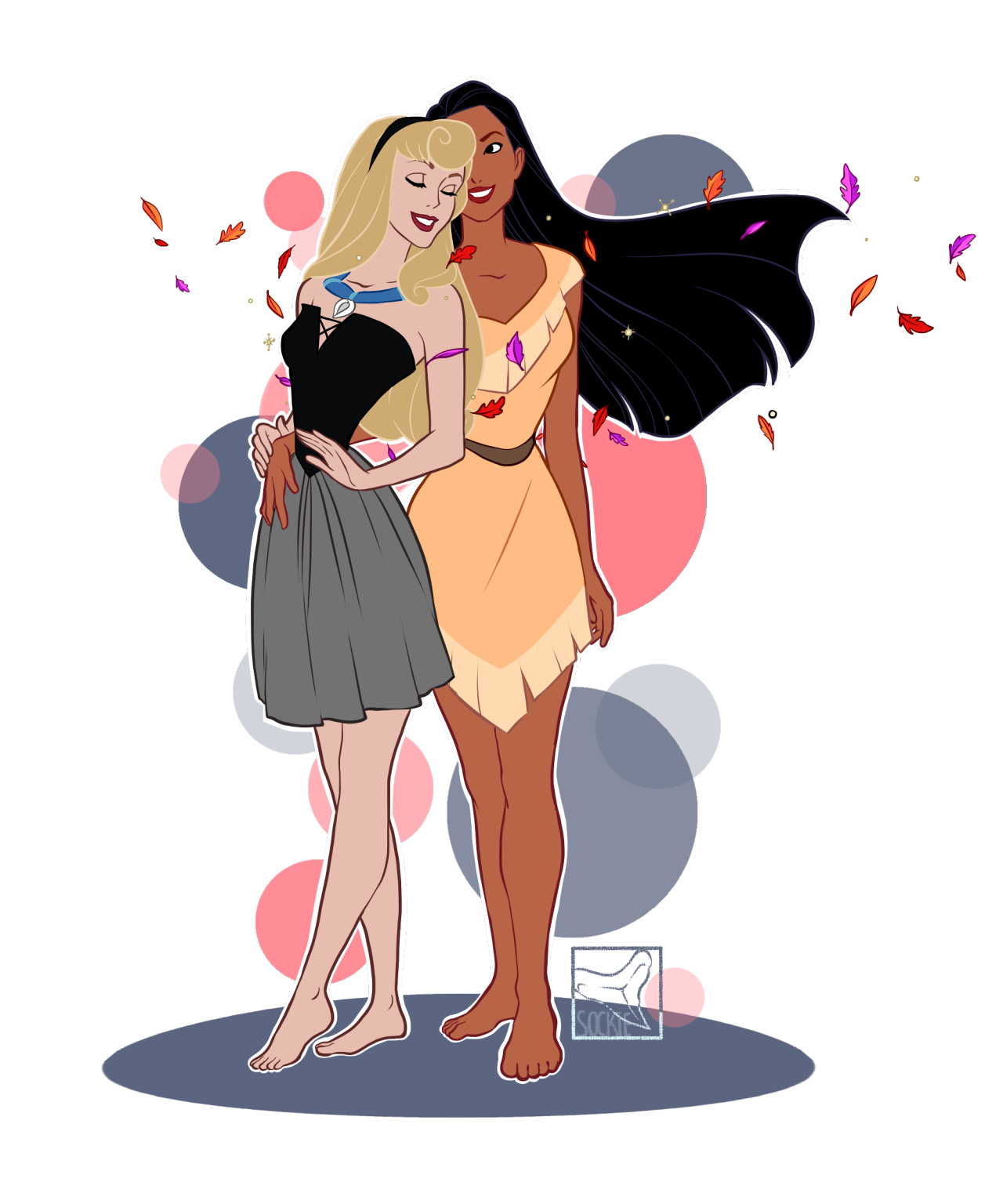 bluntywhore:  dopeybeauty:  sinksanksockie:  Gay Disney - Aurora and Pocahontas “I