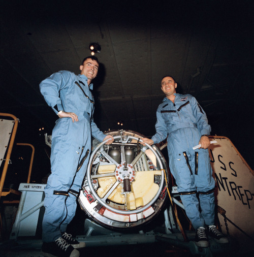 humanoidhistory:March 23, 1965 — Gemini 3 blasts off from Cape Canaveral carrying astronauts J