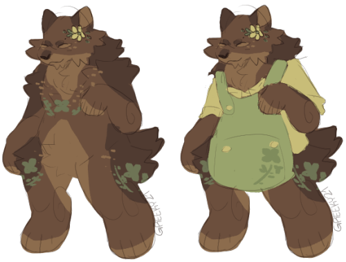 two side characters in fots !! a crocodile named gavin and a grizzly bear named clover.gavin is a re