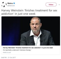 hokuto-ju-no-ken: ltc-kilgore: heyy everybody this is uhh harvey weinstein and im going to speedrun sex addiction therapy, ok lets go y’know guillotine therapy would be even faster 