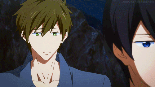 maruka-tachibanase:  This is supposed to be a serious scene involving Rei but out of context look at this soap opera shit:  “Haru….you are only 75% water.” *dramatic-as-fuck panning shot* *long-ass pause*  "…damn.”   