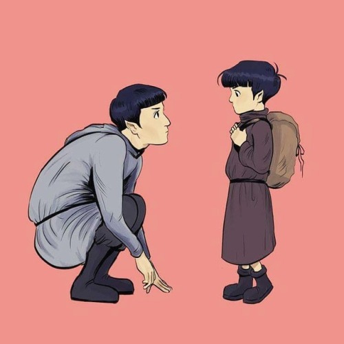 kianspo:neetols:Yesteryear!Spock getting in the habit of meeting himself