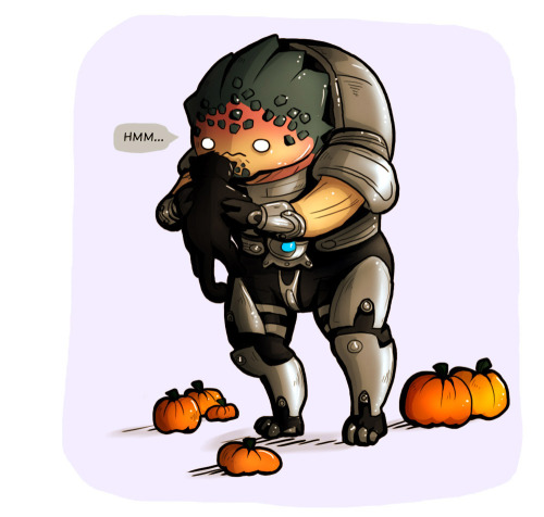 sssamson:31 Days of Halloween Art Challenge / Oct 8 / Black cat: Grunt discovers an unlikely ally.