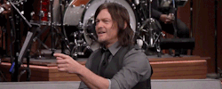 Bethkinneysings:  Norman Confused Reedus During The Tonight Show Starring Jimmy Fallon