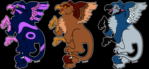 some gryphon adoptables! they are $10 each. please message me on fa (http://www.furaffinity.net/view