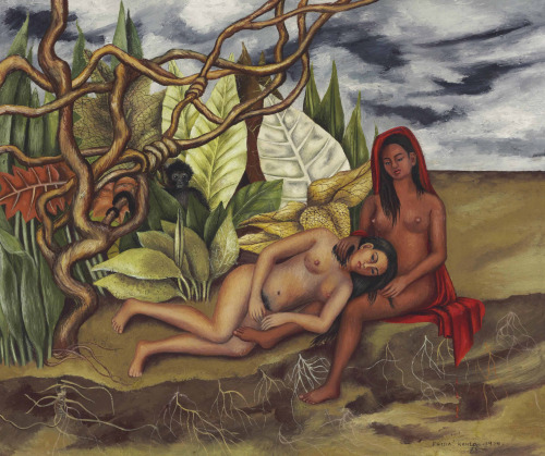 electripipedream:Frida Kahlo, Two Nudes in the Forest, 1939