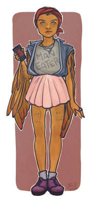 cargsdoodles:  30 DAY MONSTER CHALLENGE: hipster harpy 