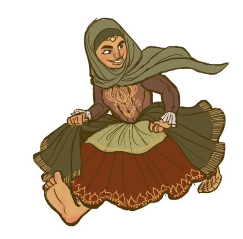 palaceoftheprophets:Hijabi Hobbit, inspired largely by my early convo with Autumn about over-identif