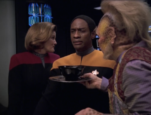 Tuvok looks like he&rsquo;s going to throw up.   Poor Neelix is obviously excited, but no o
