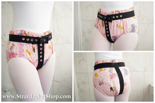 Black Diaper Wearing Enforcer Strap with Segufix Lock!www.StraitJacketShop.com