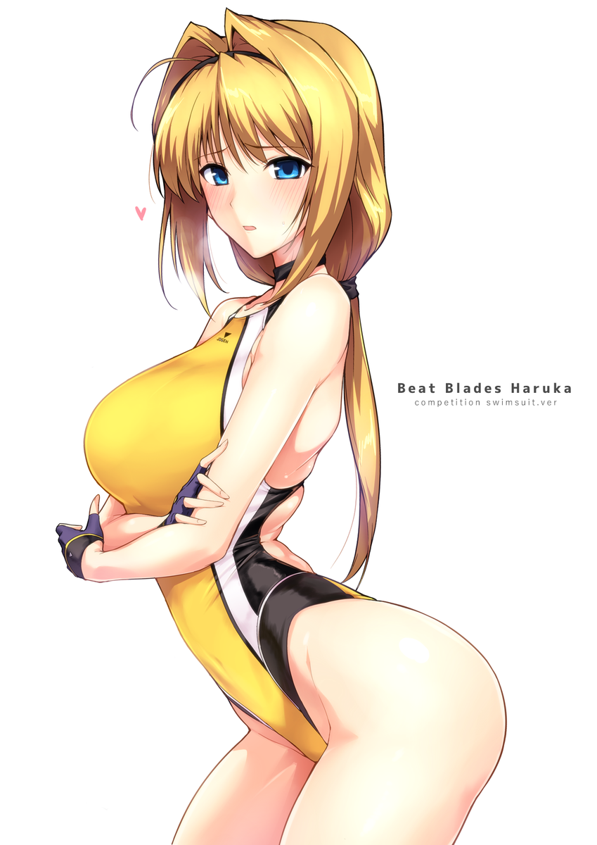 memeppoi:ore_halcon: “水着色変えて顔を若干修正した競泳閃忍ハルカさんです