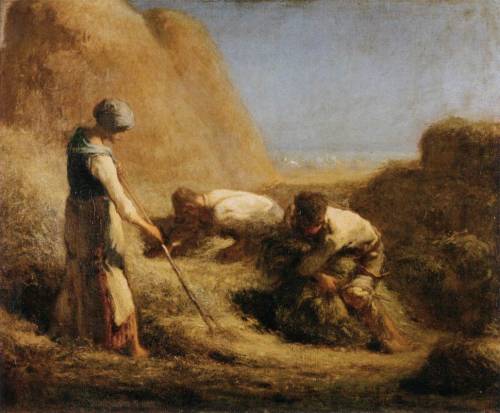 Trussing Hay,Jean-François Millet, 1850