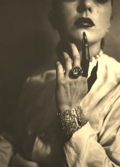 Florette’s Painted Finger by Jacques Henri Lartigue 1940