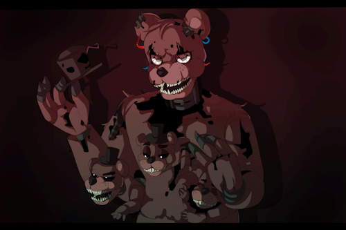 asklucidfantasy:  patydin:  Now, just missing the foxy XDFreddy ; Bonnie ; Chica  FNaF4 is going to make this the best Halloween of ALL Halloweens~