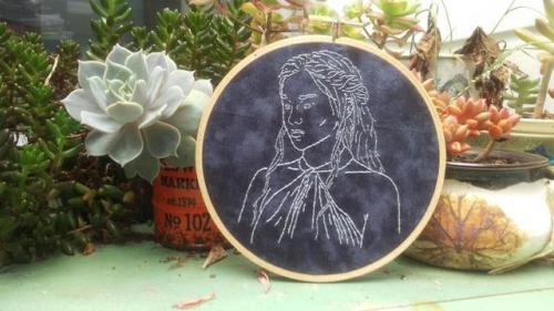Daenerys Targaryen Embroidery Portrait //CathsCraftsAU
