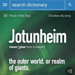 Didn&Amp;Rsquo;T Know This Was An Actual Word. Thanks Dictionary.com  #Jotunheim
