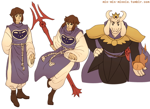 min-min-minnie: continuation of this au where the dreemurr kids live, and asriel is crowned king and