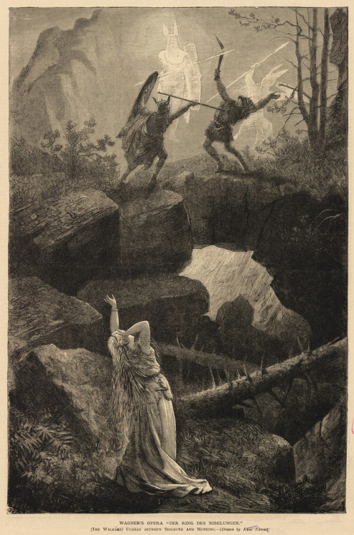 Knut Ekwall (1843-1912), &lsquo;Der Ring des Nibelungen - The Walküre, combat between Seigmund und H