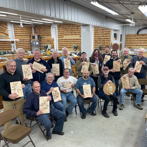 Last day of a week long wood carving class @marcadamsschoolofwoodworking it was a very great group o