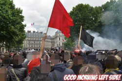 goodmorningleftside:  Red and black flags