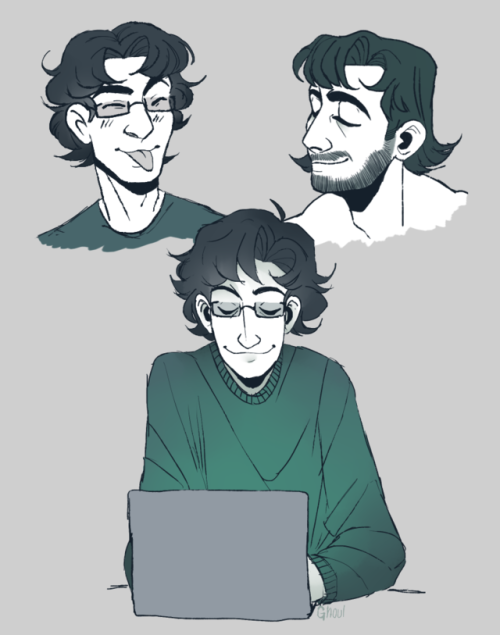 ghoulaiid:Some Hal and Dave sketches from the past week. Been super into MGS again :’)