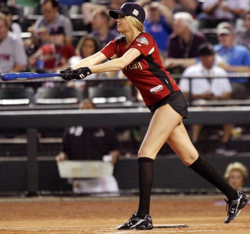 babeball:  Kate Upton gets a little game play at the celebrity All-Star softball