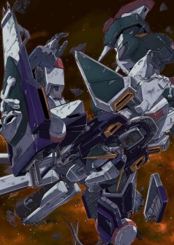 absolutelyapsalus: and thus we reach tonight’s Gundam of the Day! A Crossbone Gundam variant that we don’t often get art of!  Full Armor Crossbone Destruction by @Exocet4 [Pixiv] 