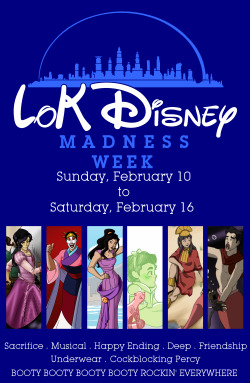 samapitongzabala:  KORRA FANDOM! LET’S BRING THE DISNEY PARTY BACK TO LIFE!! Join and participate the LOK Disney Madness week from Sunday, February 10 to Saturday, February 16 What is this LOK Disney Madness?               This madness is dedicated