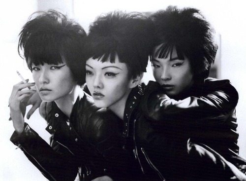  V Magazine, Pre-Fall 2011  Wang Xiao,  Xiao Wen Ju and Rila Fukushima by Josh Olins