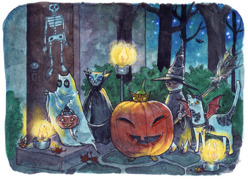 liselotte-e:Some of my spooky cats on this spookiest of days!