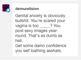 Go ahead: go at this person. Shut them down cuz I’m too fuckin’ lazy considering