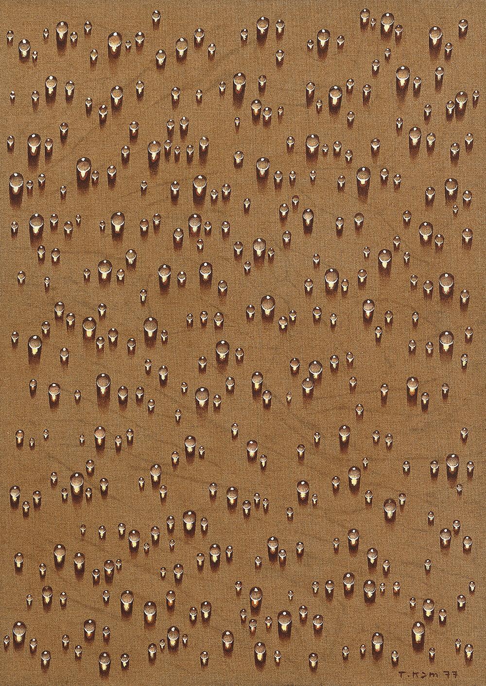 thunderstruck9:  Kim Tschang-Yeul (Korean, b. 1929), Water drops, 1977. Oil on hemp