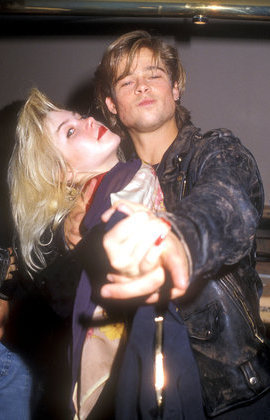 vintagesalt:  Christina Applegate & Brad Pitt, 1988